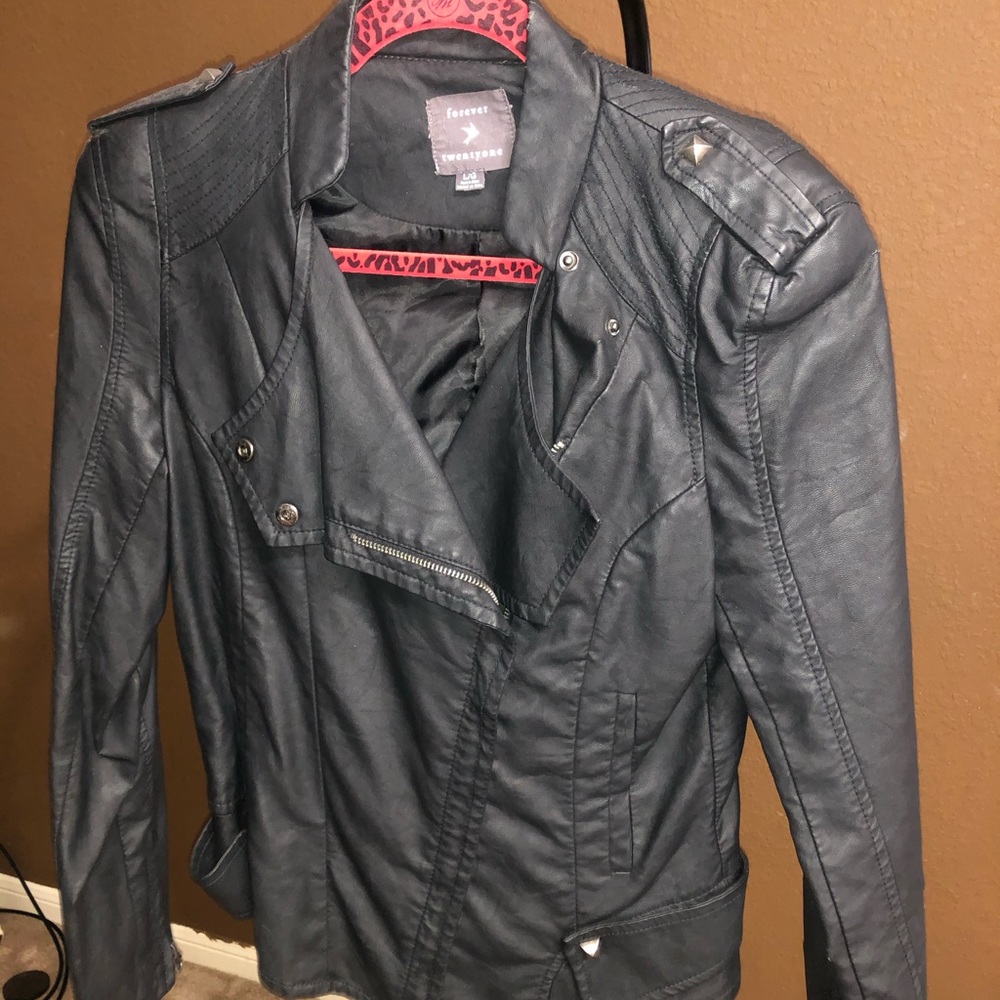 Forever21 black pleather jacket